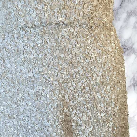 Parker Embellished Sequin Mini Dress in Ivory - Picture 10 of 11